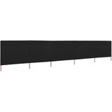  Vjetrobran s 5 panela od tkanine 600 x 80 cm crni | shoptok.hr
