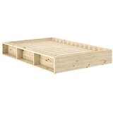 Karup Postelja iz masivnega bora brez vzglavja z letvenim dnom 120x200 cm v svetli naravni barvi Ziggy – Cene