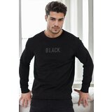 Dewberry 60865 3d Printed Mens Winter Sweatshirt-BLACK Cene