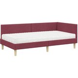  Kutni krevetni okvir s madracem 2 kom. Vinska crvena 90 x 190 cm | shoptok.hr