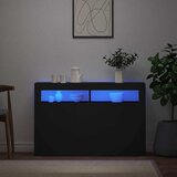  Komoda s LED svjetlima crna 115,5 x 30 x 75 cm | shoptok.hr