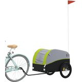Prikolica za bicikl crno-zelena 45 kg željezna | shoptok.hr