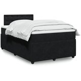  Krevet box spring s madracem crni 120 x 190 cm baršunasti | shoptok.hr