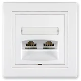 Utičnica 2xRJ45 CAT6 UTP bijela
