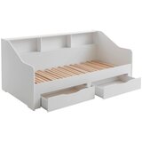 CARRYHOME raztegljiva postelja 90-180 cm x 200 cm , bela | Shoptok.si