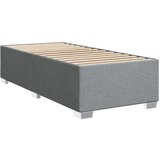 vidaXL Okvir kreveta s oprugama i madrac svjetlosivi 90x200cm tkanina | shoptok.hr