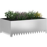  Ograda oko Travnjaka 4 pcs 100 x 60 x 35 cm Čelik Srebrna | shoptok.hr