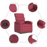  Naslonjač od tkanine crvena boja vina | shoptok.hr