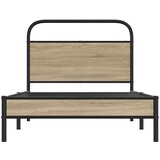  Okvir kreveta bez madraca dimljena boja hrasta 107x203cm drveni | shoptok.hr