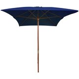  Vrtni suncobran s drvenim stupom 200 x 300 cm plavi | shoptok.hr