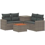  Set sofe 6 kom. Siva i tamno siva Poli Rattan i čelik | shoptok.hr