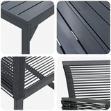  Vrtni set za objed 9 kom. Crna poliratan 180 x 80 x 74 cm | shoptok.hr