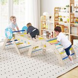 Igrače in hobi 3-delni komplet plezalnih okvirjev s toboganom, plezalnim lokom in kompletom gradbenih kock, moder | Shoptok.si