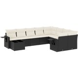 vidaXL 10-dijelni set vrtnih sofa s jastucima crni od poliratana | shoptok.hr
