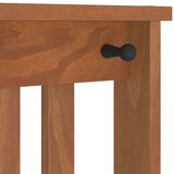  klop za predsobo SANDNES s predalom, trden borov les, rjava, 45x40x159,5 cm | Shoptok.si