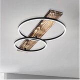 Eglo Boyal LED stropna svetilka (24 W, 78 x 40 x 9 cm, Črne barve/lesrustikal, Topla bela, Število svetlobnih elementov: 2 kos) | Shoptok.si