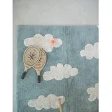 Plavi periv/ručno rađen pamučan dječji tepih 120x160 cm Clouds Vintage Blue –