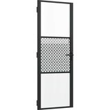 Unutarnja vrata Crna 76 x 201.5 cm Kaljeno staklo aluminij | shoptok.hr
