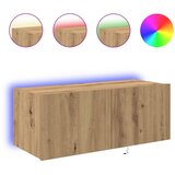 TV zidni ormar s LED svjetlima Umjetnički hrast 80 x 35 x 31 cm | Eponuda.com