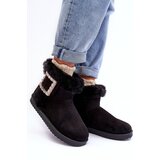 Boto Faux Fur Lined Lace-up Snow Boots Black Dulca | Shoptok.si