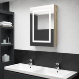 vidaXL LED kopalniška omarica z ogledalom hrast 50x13x70 cm Cene