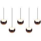 Trio Select Črna/bakrena LED viseča svetilka s kovinskim senčnikom Orbit – | Shoptok.si