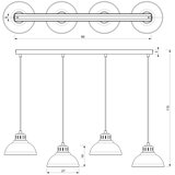  Luster na sajli SVEN 4xE27/15W/230V bordo | Eponuda.com