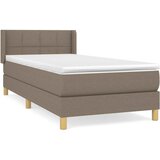  Krevet s oprugama i madracem smeđesivi 80x200 cm od tkanine | shoptok.hr