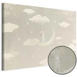  Slika - Little Conqueror - A Mouse in Heart Pajamas on the Moon Among Clouds 120x80 Premium Print | shoptok.hr