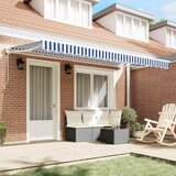  Okvir tende Plava i bijela 350 x 200 cm Poliester s PU premazom | shoptok.hr