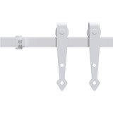 Mini set za klizna vrata ormarića ugljični čelik bijeli 183 cm | shoptok.hr