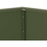 vidaXL Cvetlično korito Oljčno zelena 100 x 100 x 80 cm Jeklo | Shoptok.si
