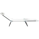  Sklopiva ležaljka za sunčanje 2 pcs Krema 182 x 55 x 85,5 cm | shoptok.hr
