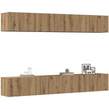  Zidni TV ormarić, 4 dijela, Artisan hrast, 100x30x30 cm Cijene