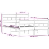  Metalni okvir kreveta bez madraca boja hrasta sonome 140x200 cm | shoptok.hr