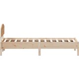  Posteljni okvir z vzglavjem 90x200 cm trdna borovina | Shoptok.si