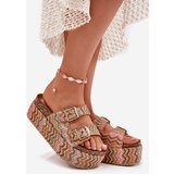 Boto Women's Sandals On Chunky Platform With Weaving And Buckles Multicolor | ePonuda.com