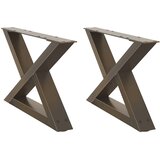  Noge za klub stolić 2 kom. Prirodni čelik 50 x (30-31,3) cm Čelik | shoptok.hr