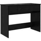 vidaXL Toaletna mizica z ogledalom Črna javor 100x45x76 cm | Shoptok.si