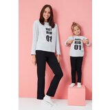 Trendyol Gray Printed Girl Knitted Pajamas Set | Shoptok.si
