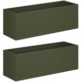 Vrtna saksija 2 kom. Maslinastozelena 40 x 20 x 20 cm - Maslinastozelena 40 x 20 x 20 cm 2 | shoptok.hr