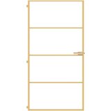 Sobna vrata tanka zlatna 102,5x201,5 cm kaljeno staklo | shoptok.hr