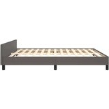  Posteljni okvir z vzglavjem siv 160x200 cm umetno usnje, (20904502) | Shoptok.si
