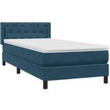  Box spring krevet s madracem tamnoplavi 80x220 cm baršunasti | shoptok.hr