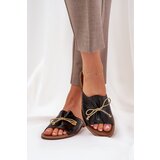Boto Leather Flat Elegant Slippers With Bow Lewski 3572 Black | shoptok.hr