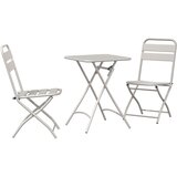 vidaXL 3-dijelni sklopivi bistro set Bež čelik | shoptok.hr