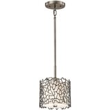 Elstead Lighting Elstead Coral 1 mini viseča svetilka za strop, klasična kositrna, srebrna koralna, E27, (22097977) | Shoptok.si