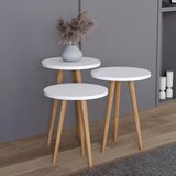 MID.YOU Set Mizic Barilo, Bela, Barva Hrasta, 3 Kos | Shoptok.si
