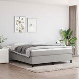 The Living Store Box spring postelja z vzmetnico svetlo siva 160x200 cm žamet - Box Spring Postelja, (21489538) Cene