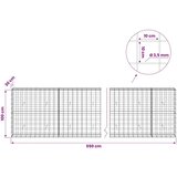  Gabion s žicom debljine 3 5 mm i mrežom 10x10 cm 550x30x100 cm - 30 cm 100 cm 550 cm | shoptok.hr